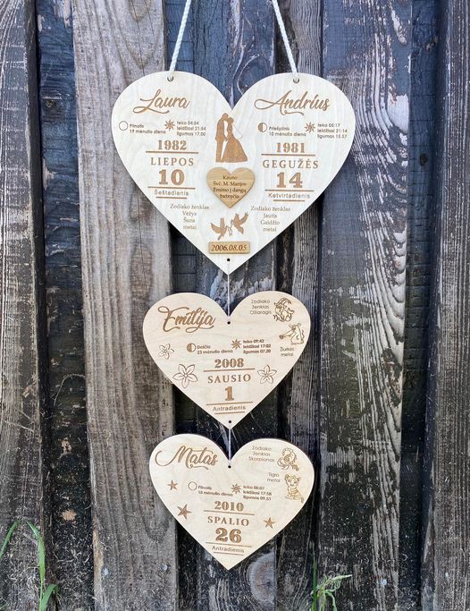 Šeimos prisiminimų širdelės Nr. 1