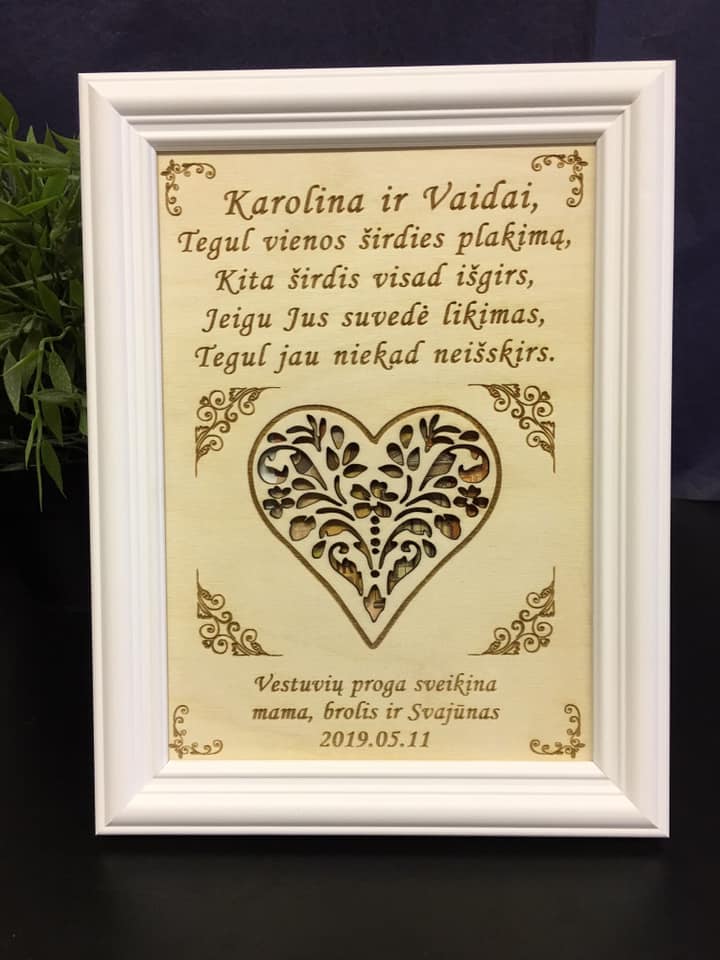 Vestuvinis rėmelis be foto Nr. 4