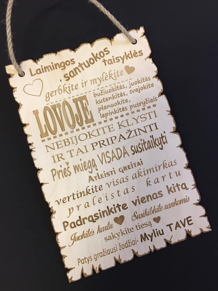 Vestuvinė lentelė Nr. 1
