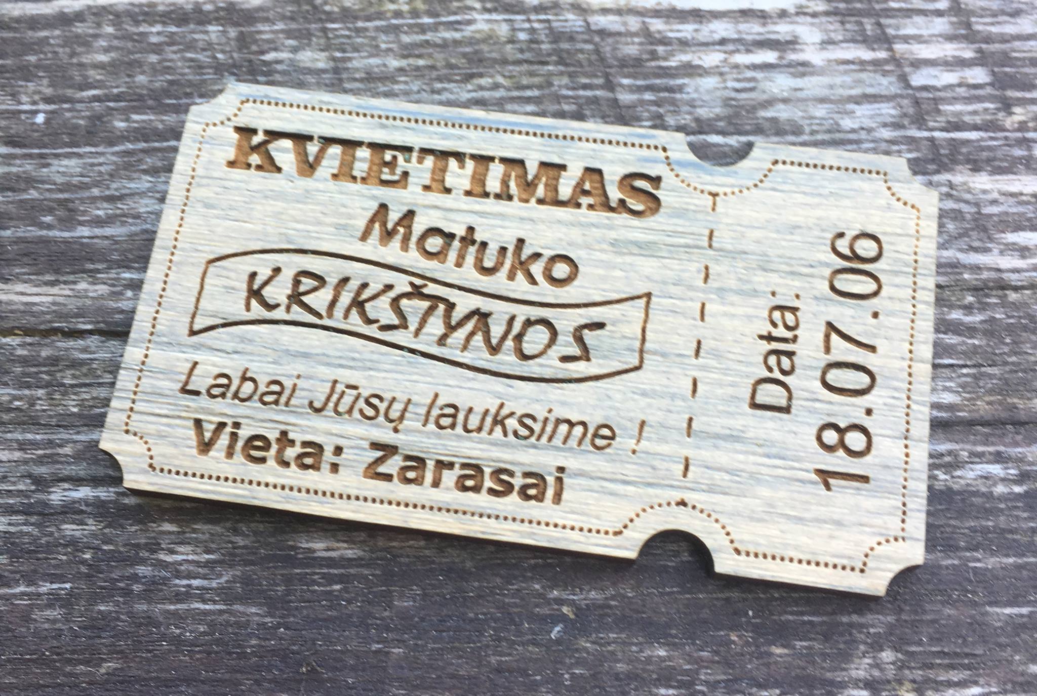 Krikštynų kvietimas Nr. 2