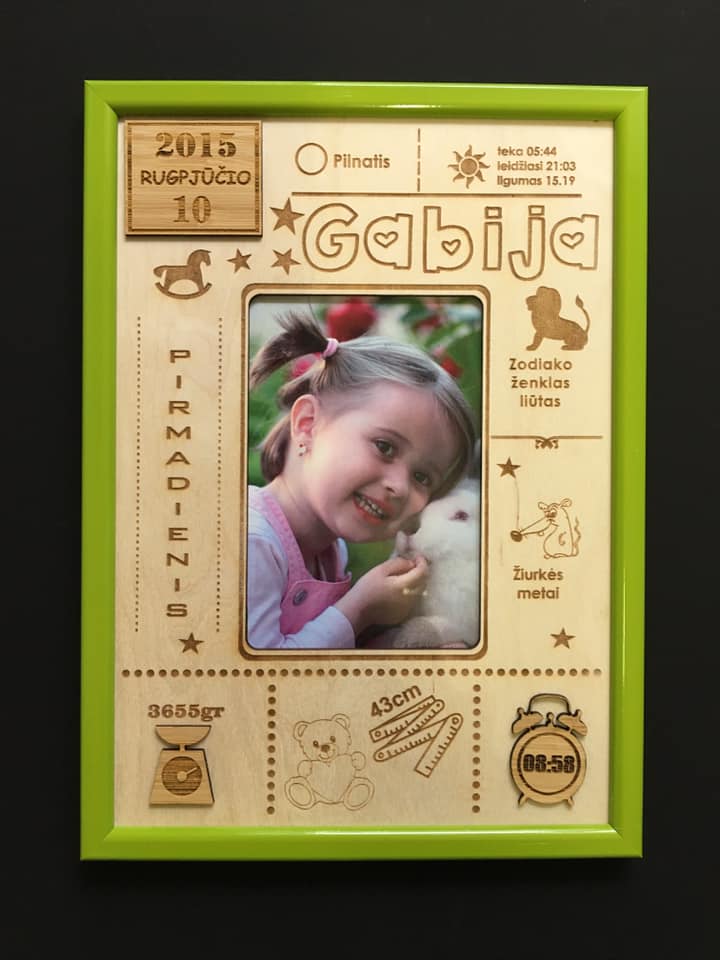 Krikštynų rėmelis Nr. 1