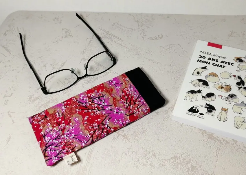Étui à lunettes rouge