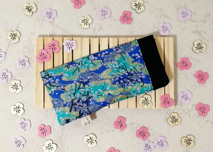 Étui à lunettes bleu