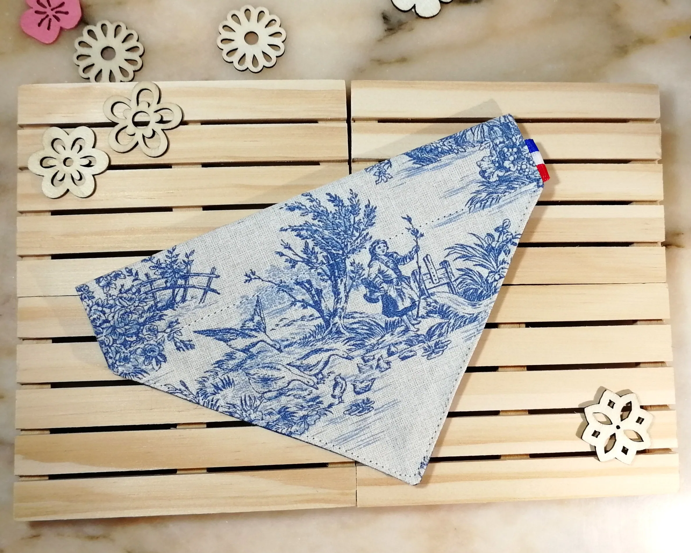 Accessoires pour chien toile de Jouy