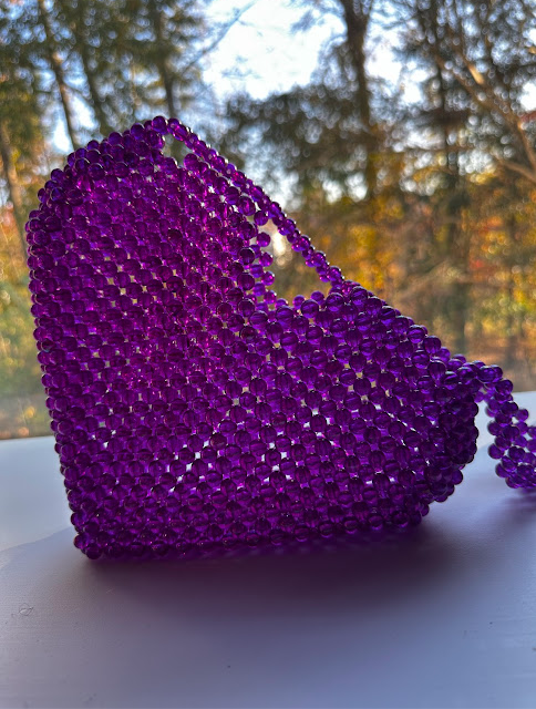 Small Beaded Heart Purse