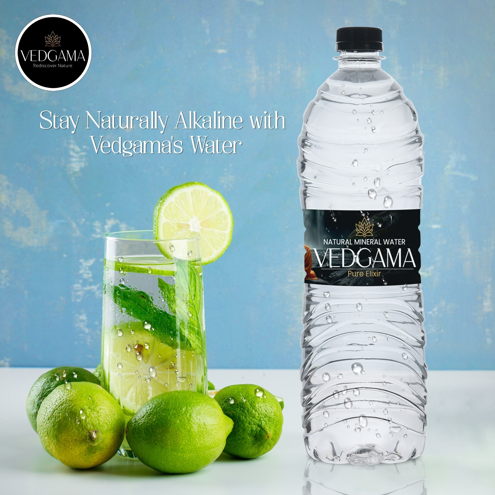 Vedgama - Natural Mineral Water- 1L (Pack of 12)