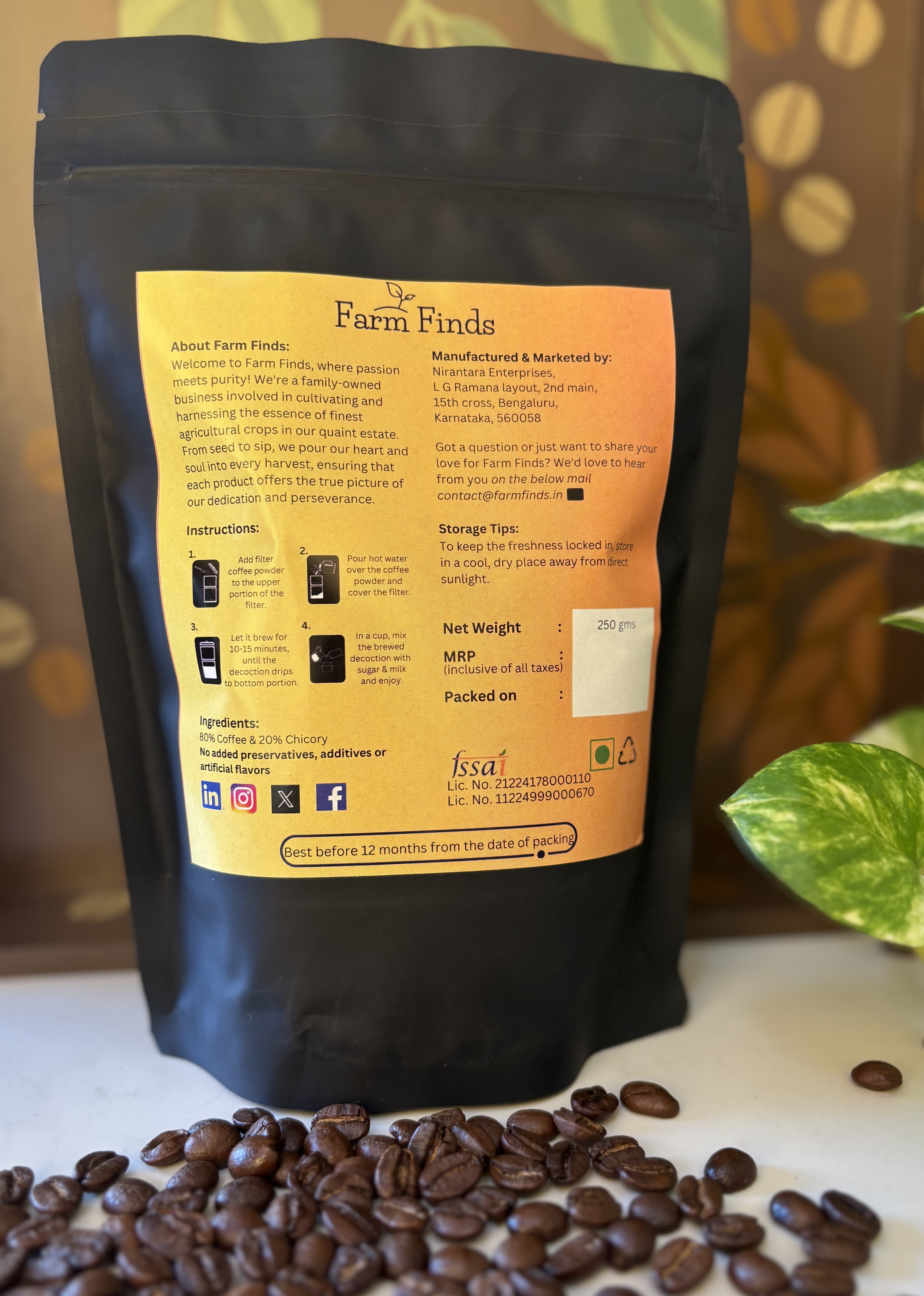 HERITAGE Filter Coffee:  80:20