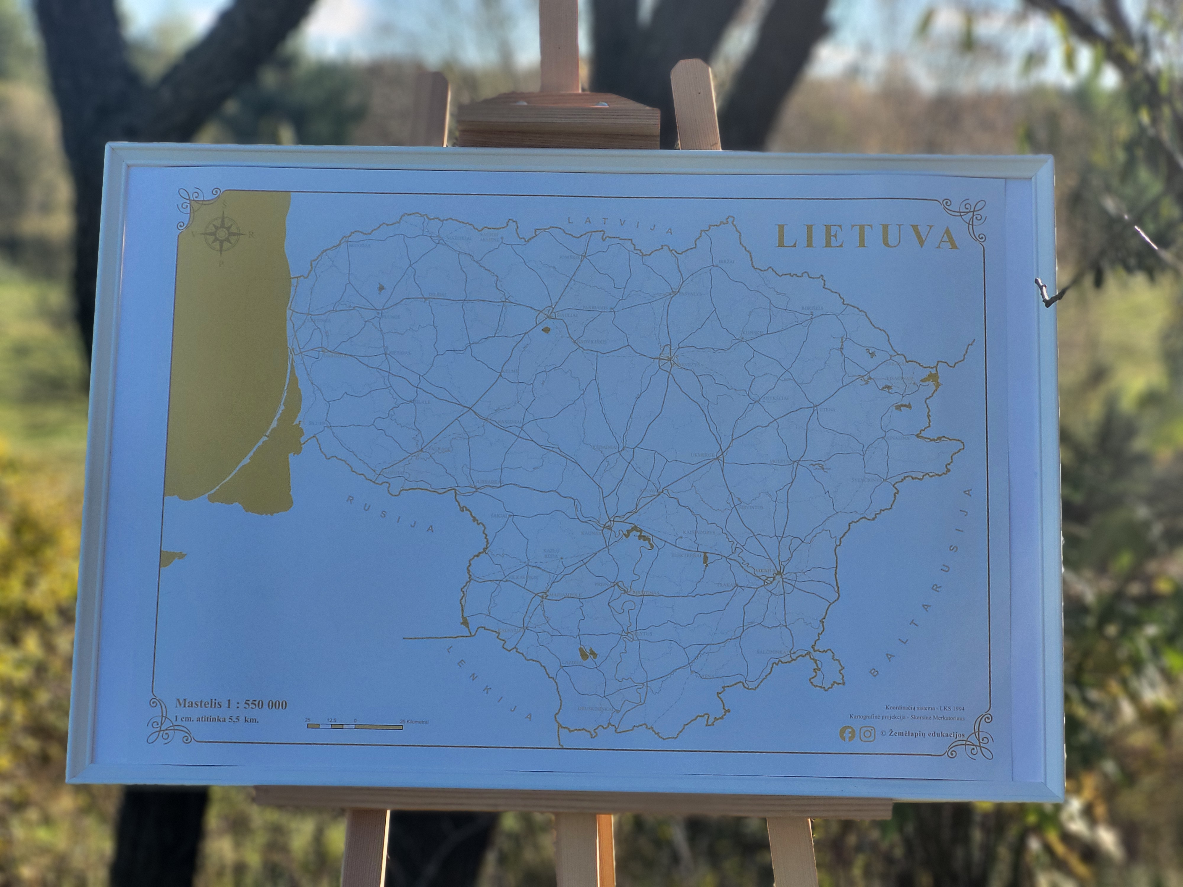 Lietuvos žemėlapis skirtas šventėms ir susibūrimams 