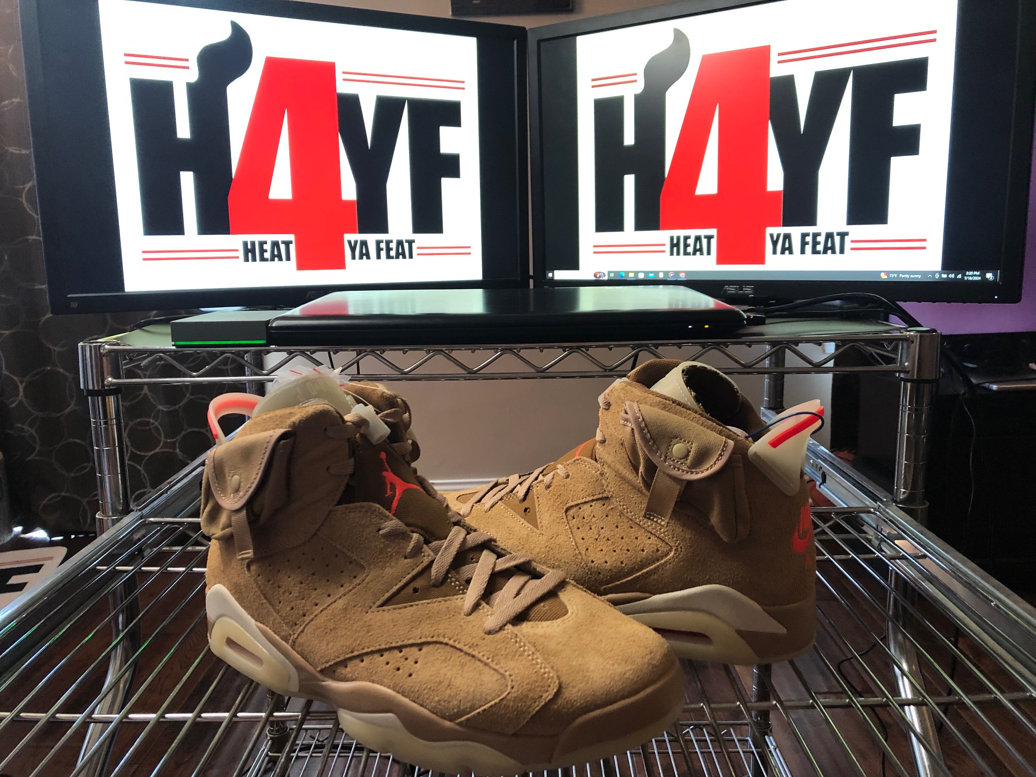 Air Jordan 6 x Travis Scott "British Khaki" Sz 12