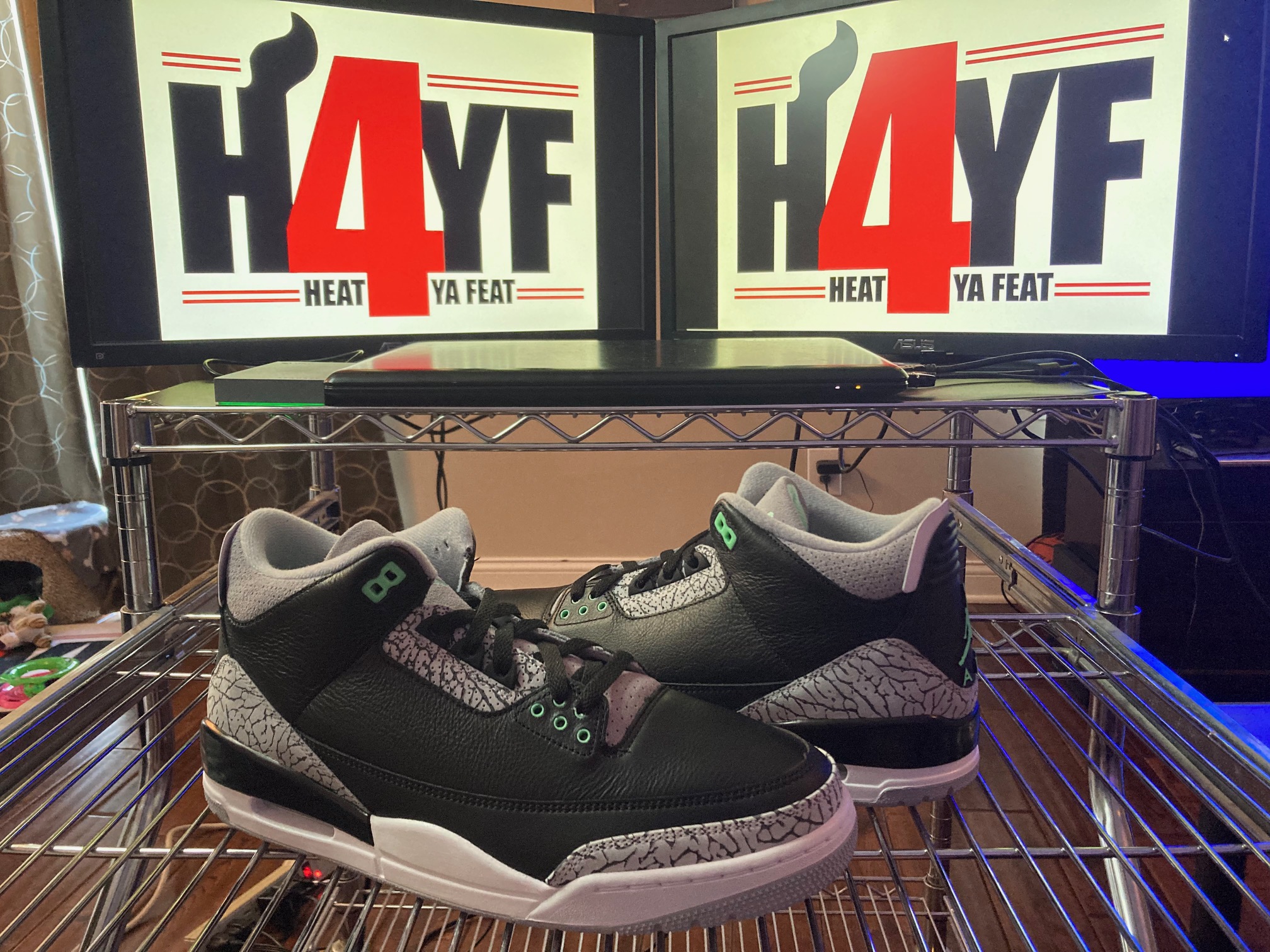 Air Jordan 3 “Green Glow” Sz 12