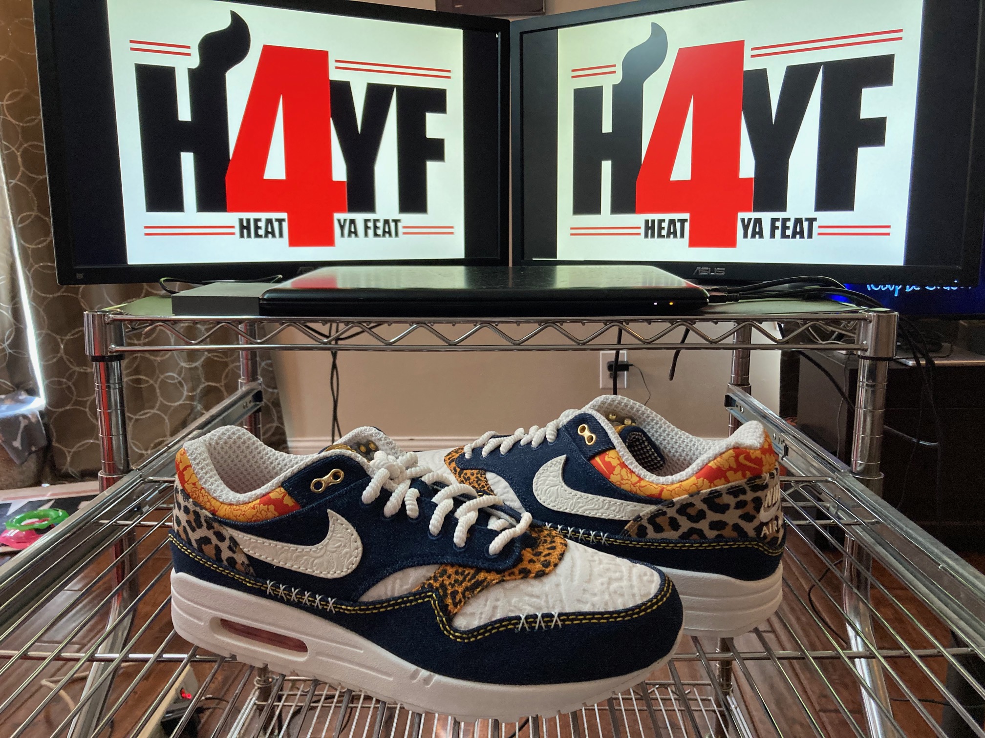 Nike Air Max 1 Premium “Denim Leopard” Sz 12