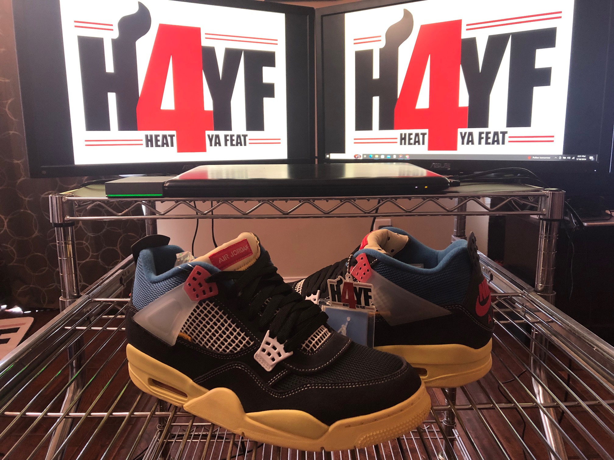 Air Jordan 4 Retro x Union "Off Noir" Sz 12