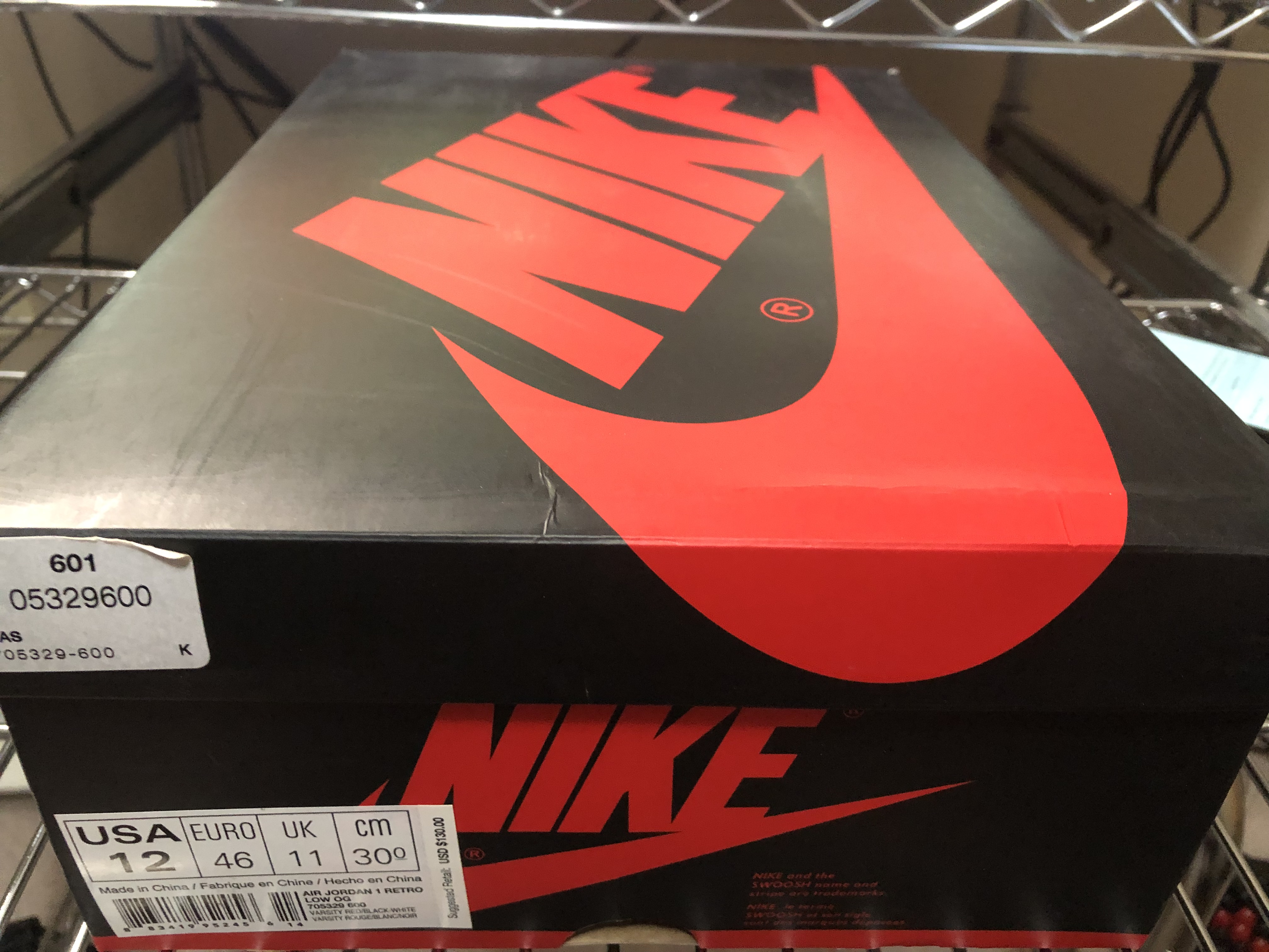 Air Jordan 1 Retro Low "CHICAGO" 2016 Sz 12