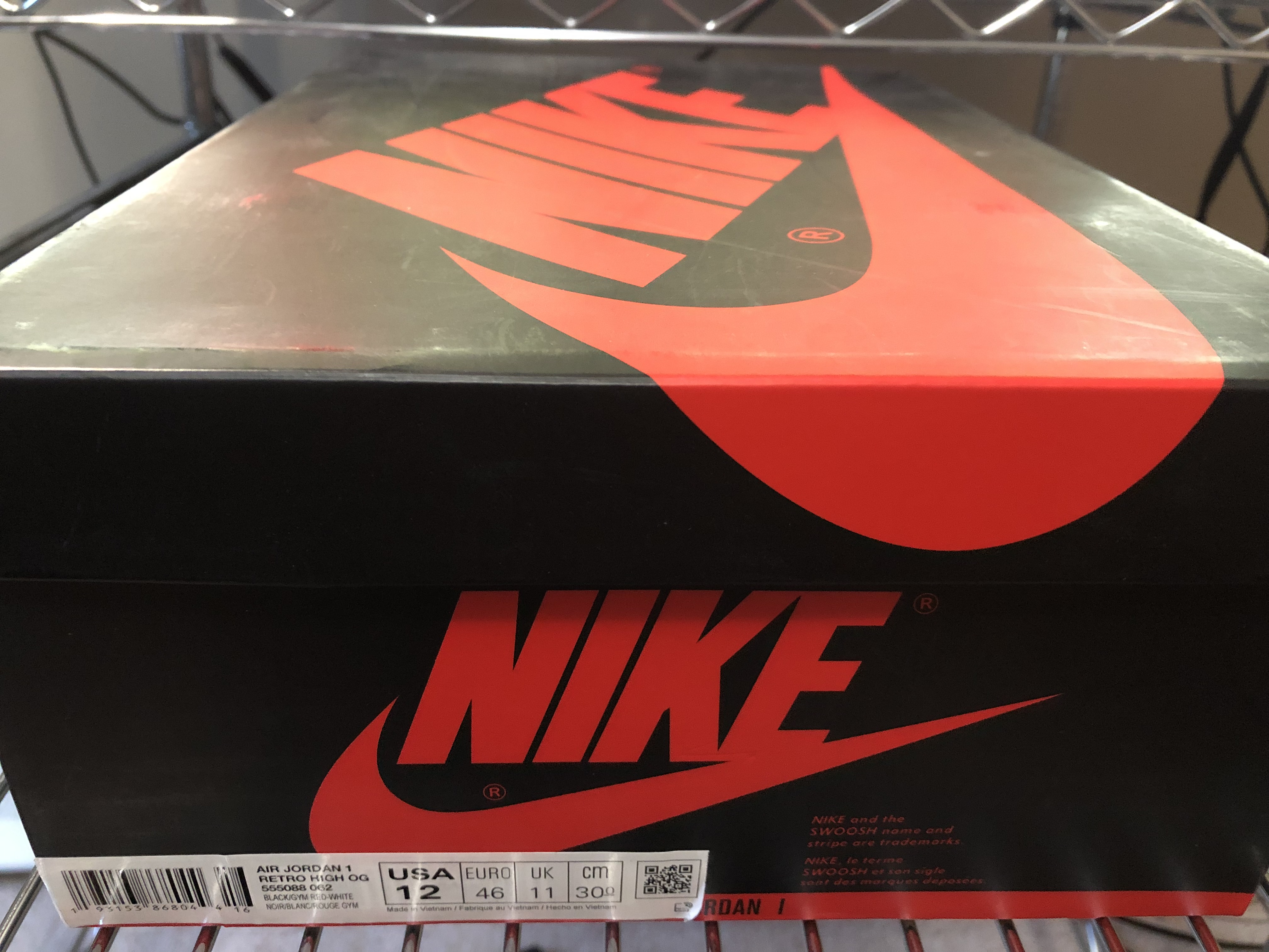 Air Jordan 1 High OG “Bloodline” Sz 12