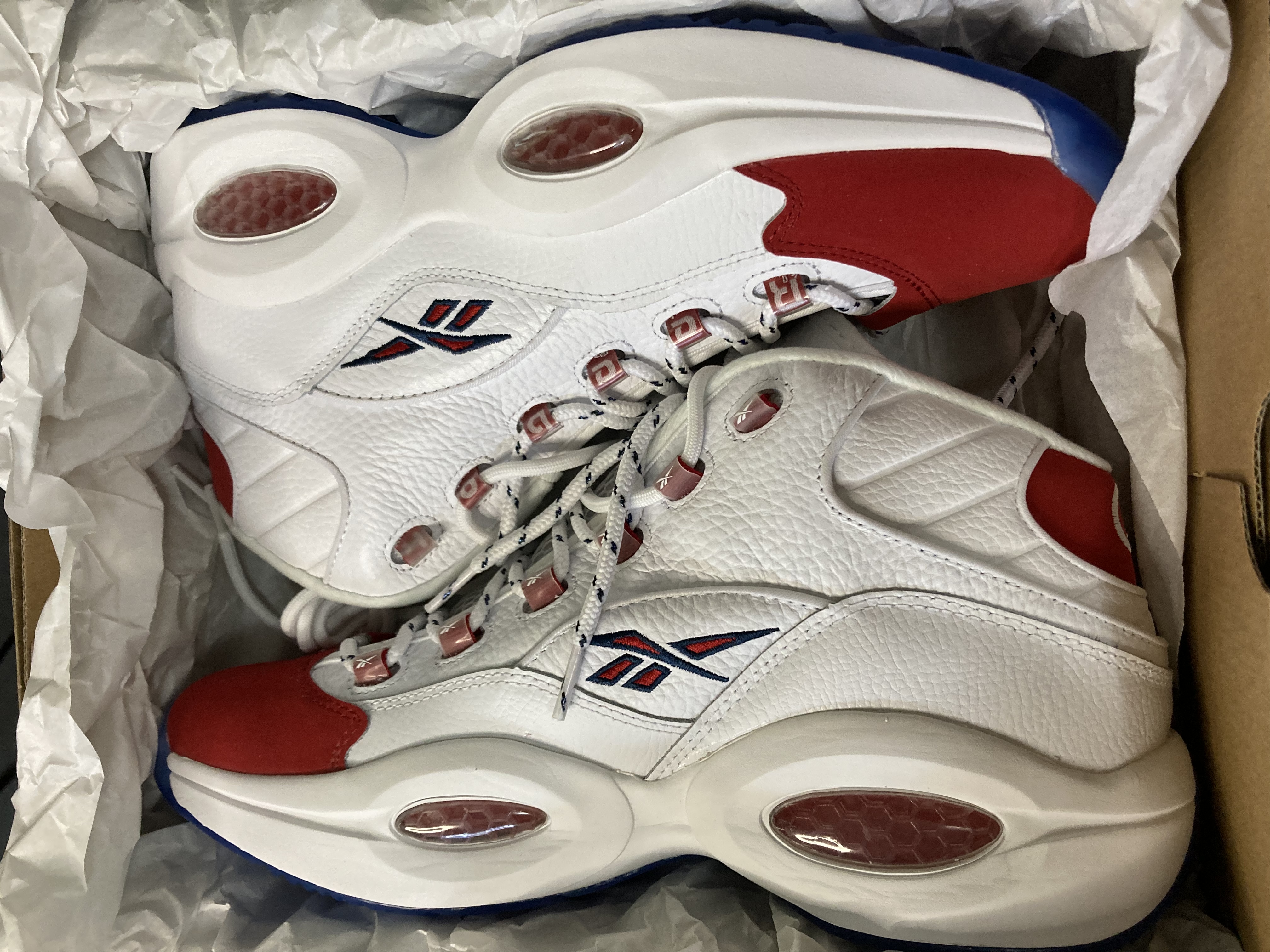 Reebok Question Mid OG “Red Toe” Sz 12