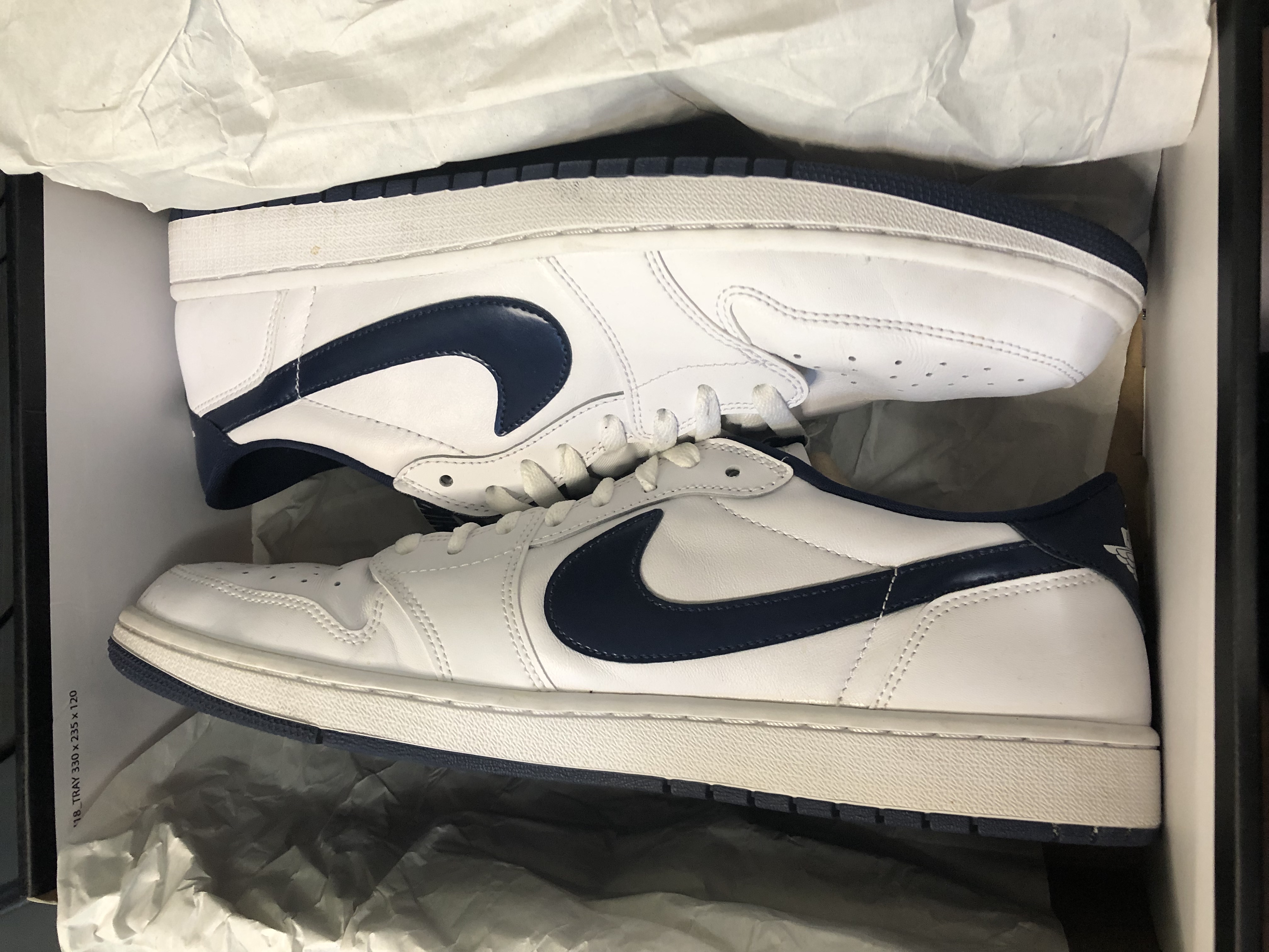 Air Jordan 1 Retro Low "Metallic Blue" Sz 13