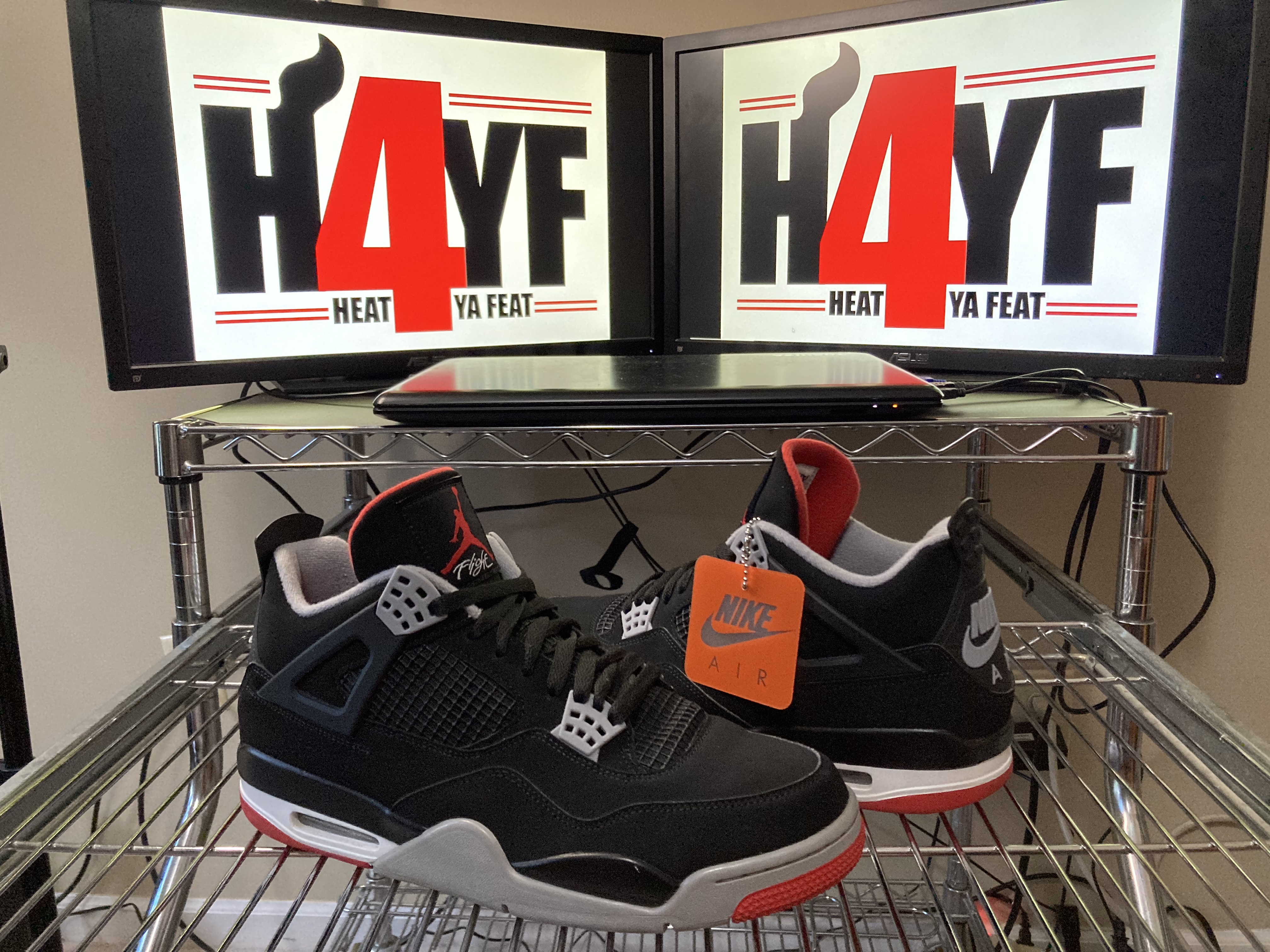 Air Jordan 4 Retro "Bred" 2019 Sz 12