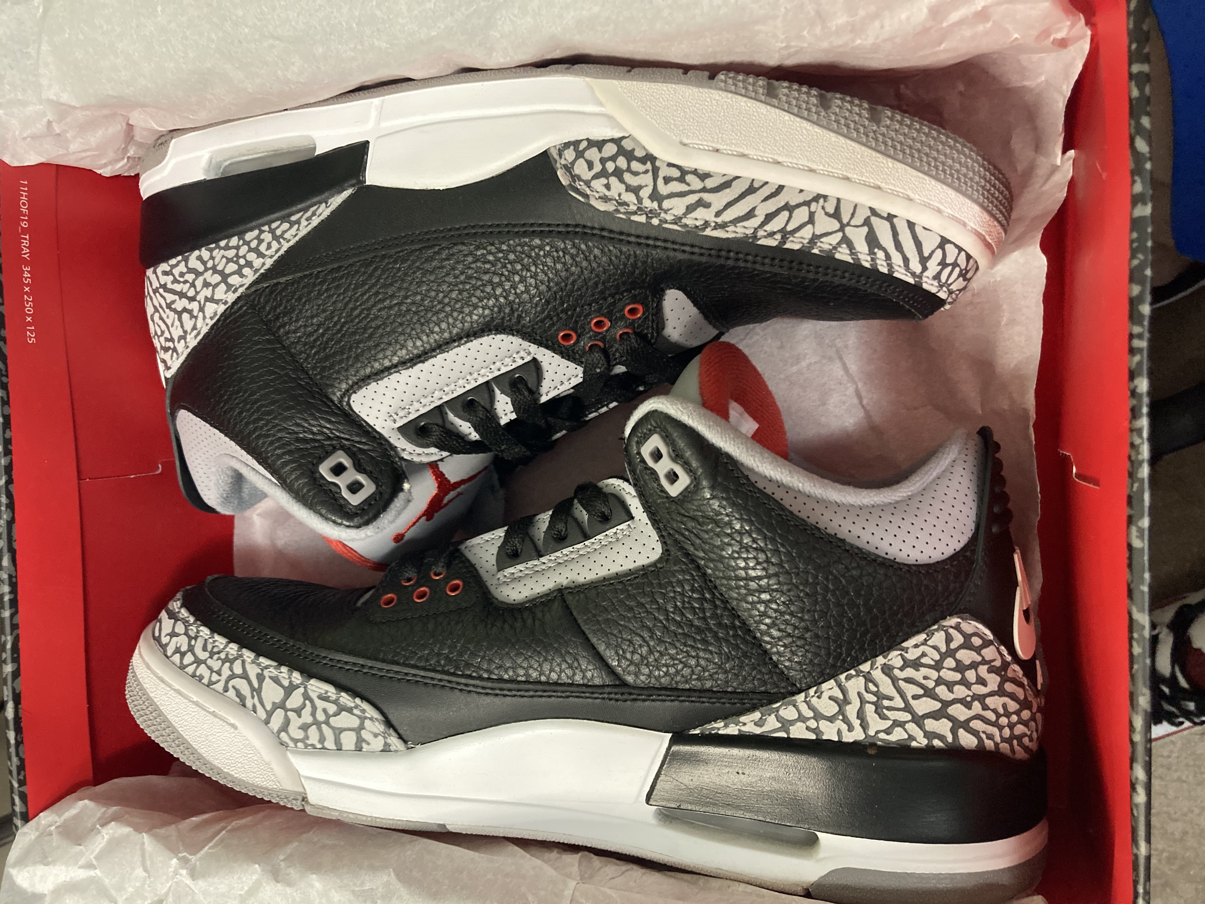 Air Jordan III "Black Cement" 2018 Sz 12