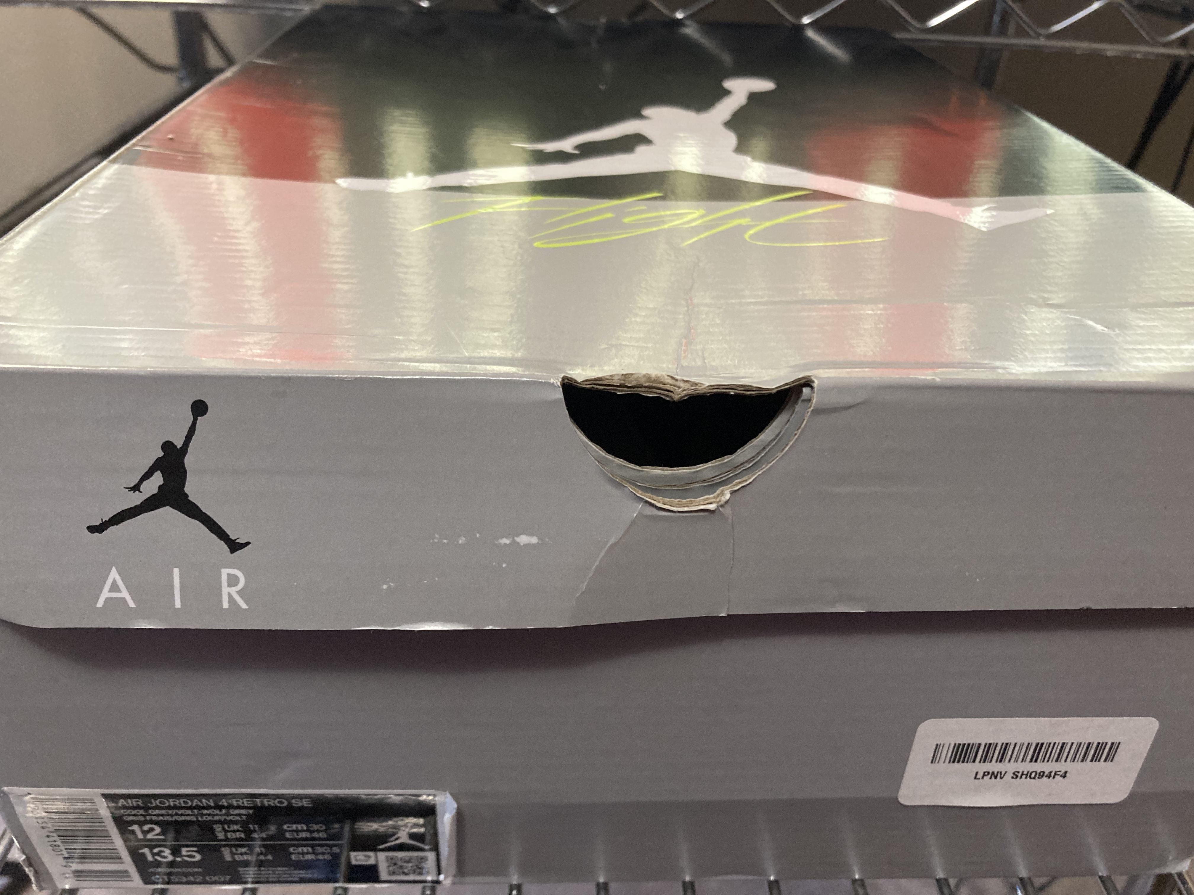 Air Jordan IV Retro SE "95 Neon" Sz 12