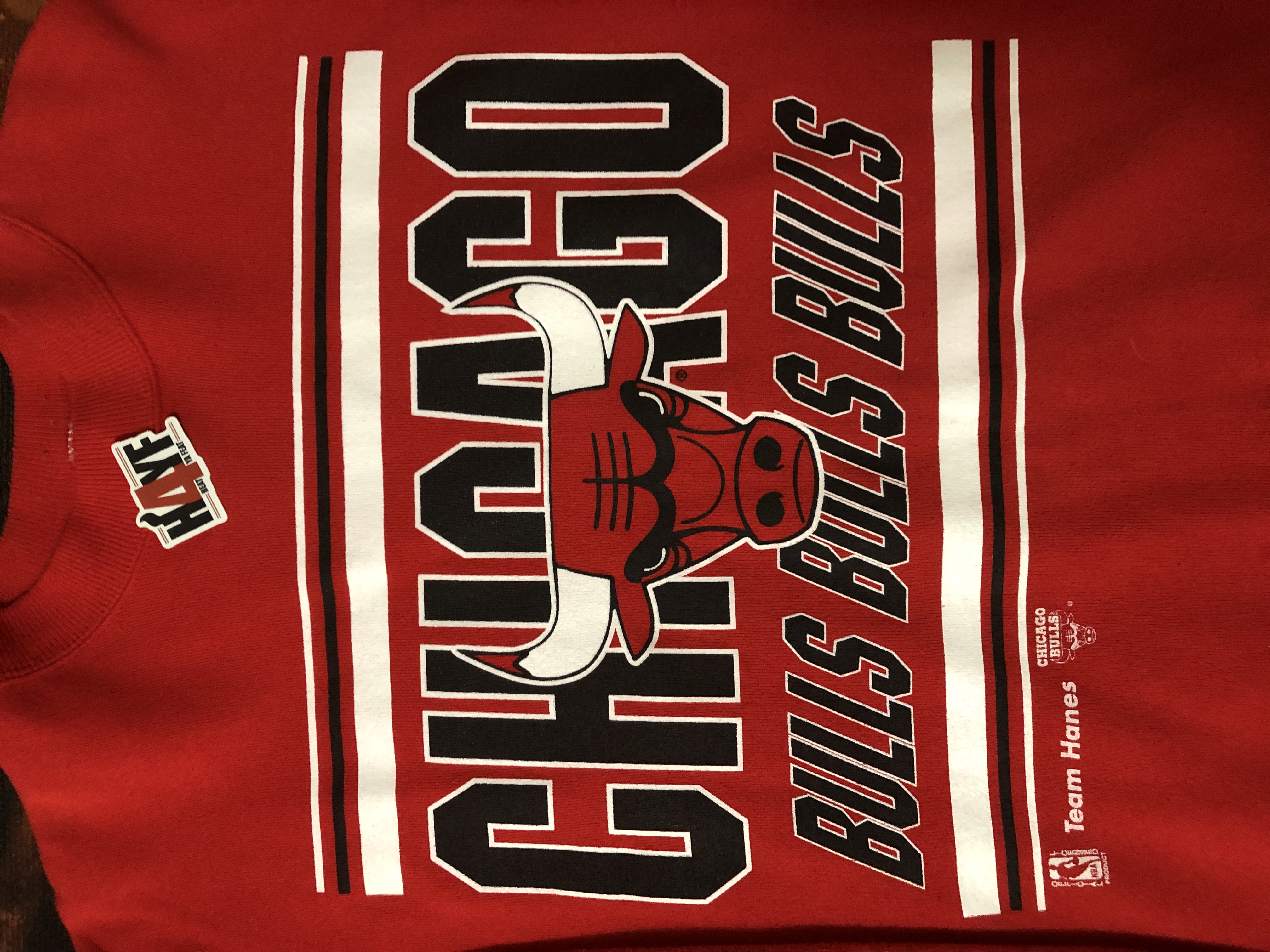 Chicago Bulls Team Hanes Sweatshirt Sz L
