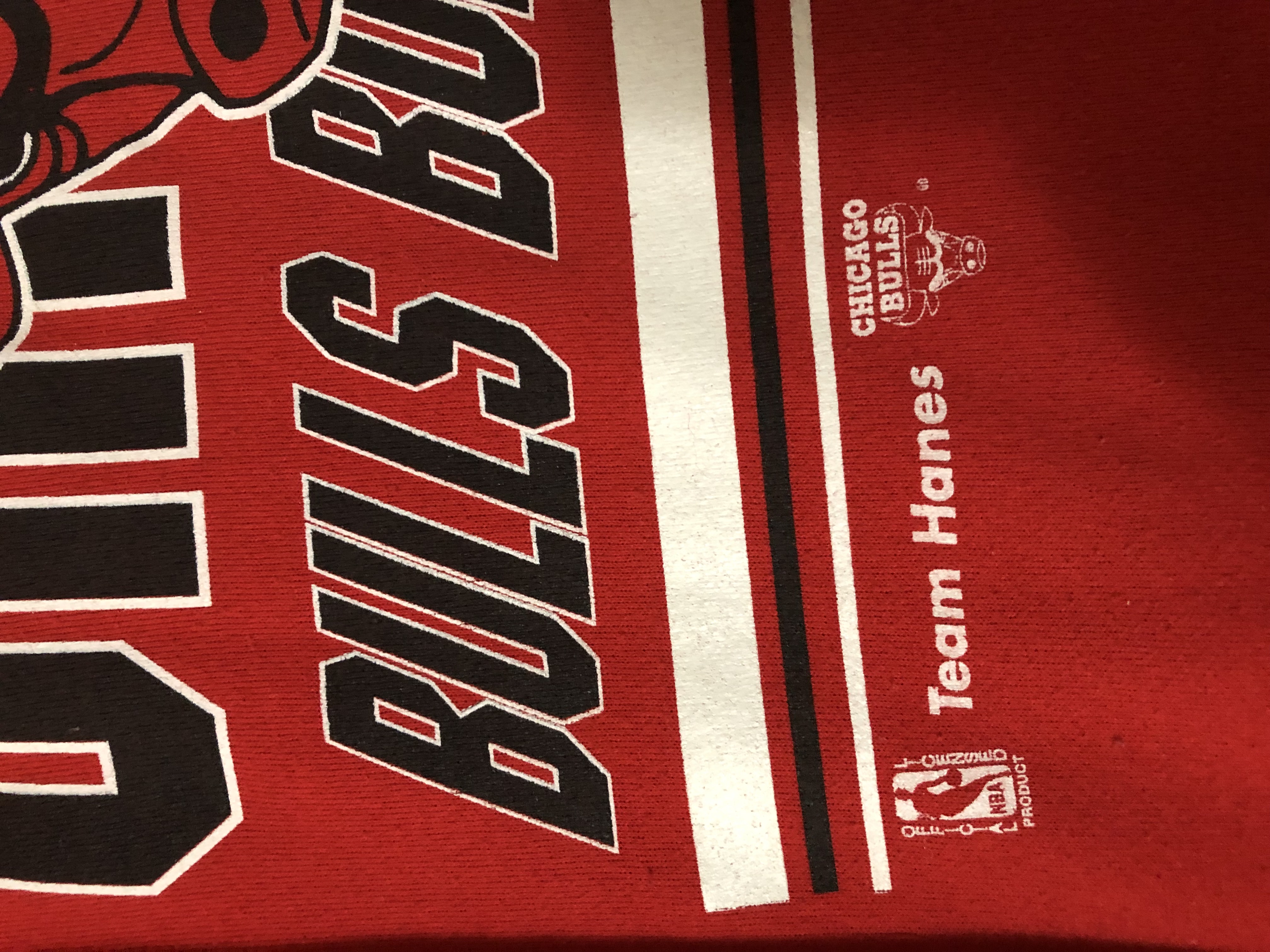 Chicago Bulls Team Hanes Sweatshirt Sz L