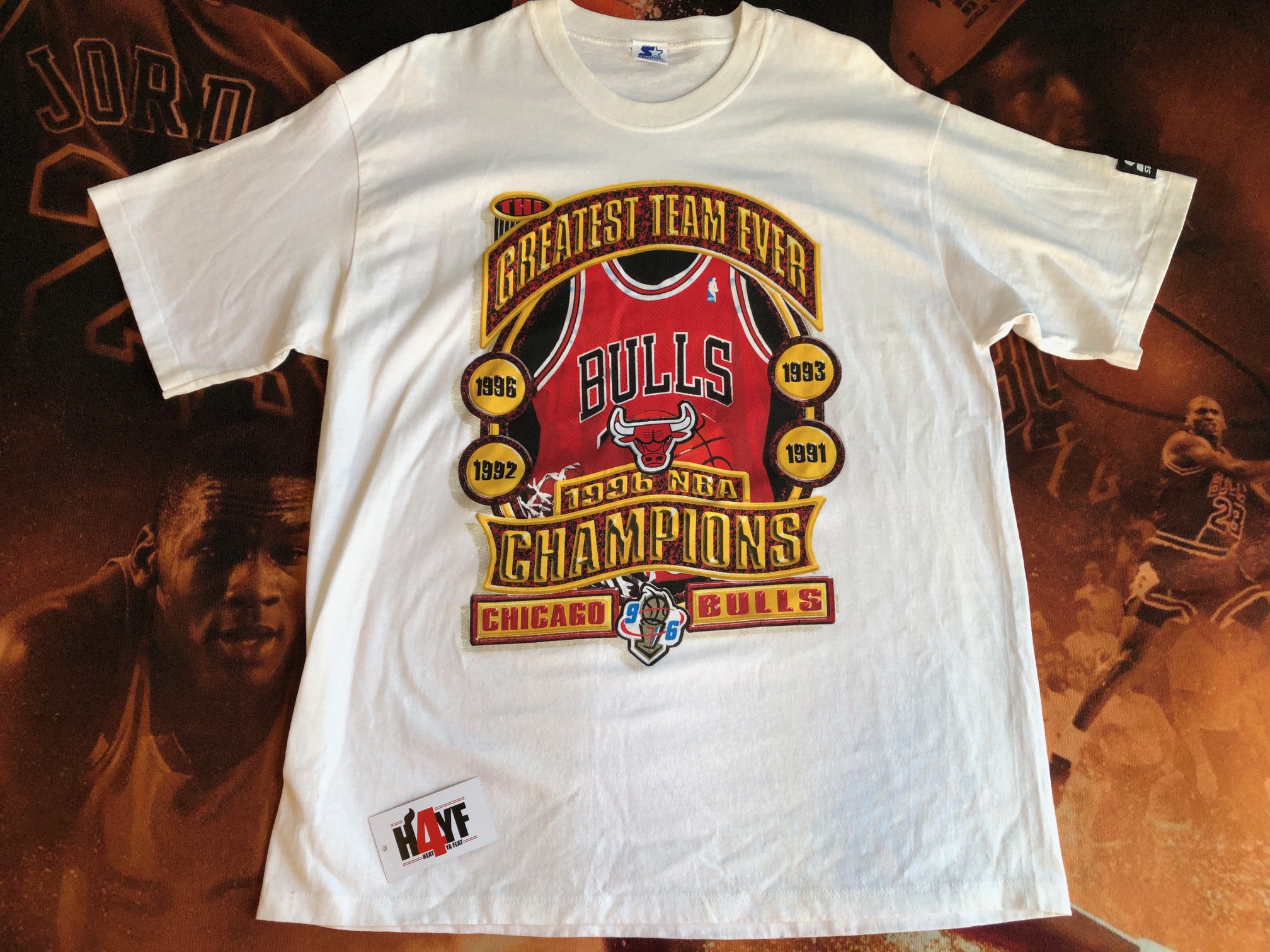 Chicago Bulls Starter Greatest Team Ever T-shirt Sz XL