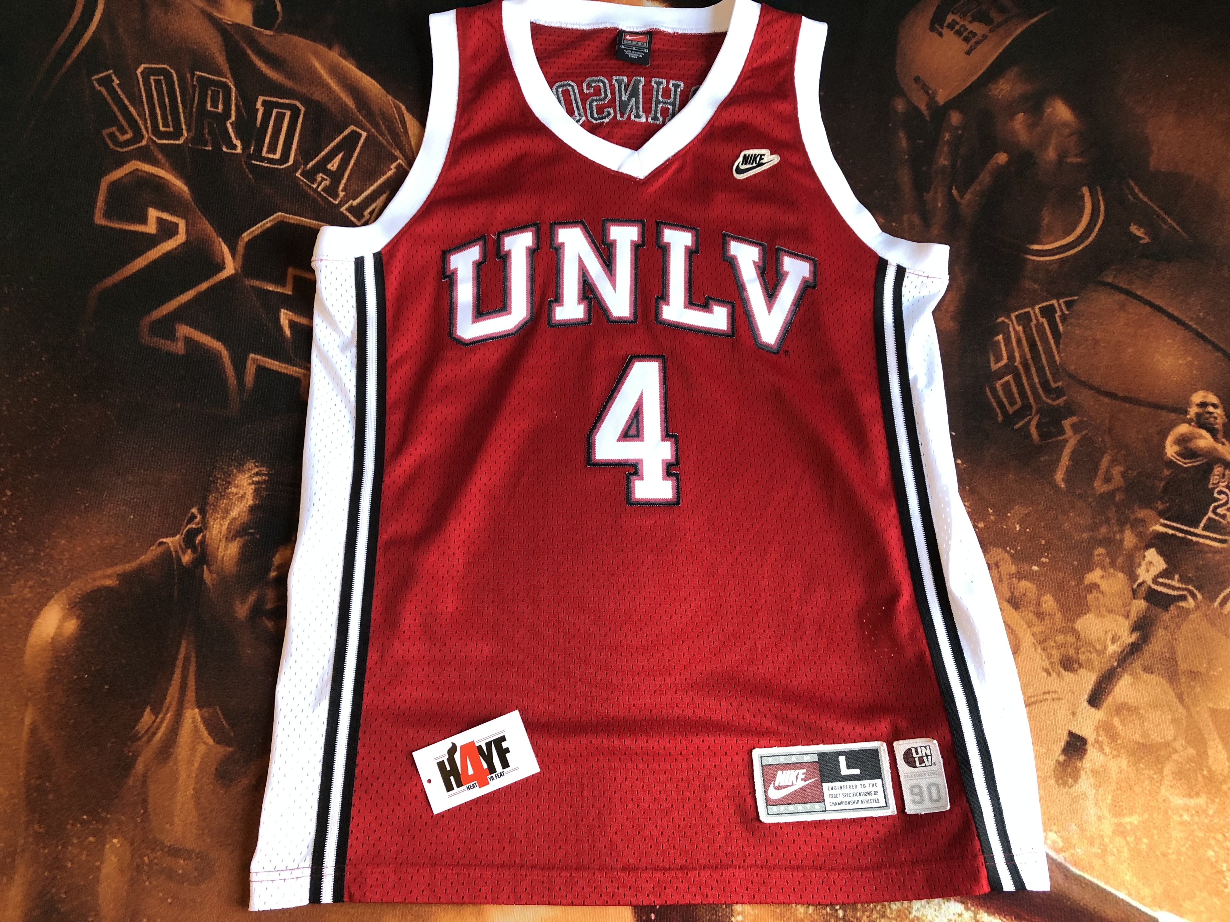 Larry Johnson UNLV #4 Classic Nike Jersey Sz XL