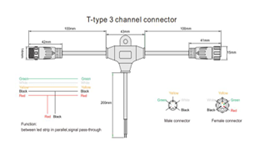 Conector tipo T