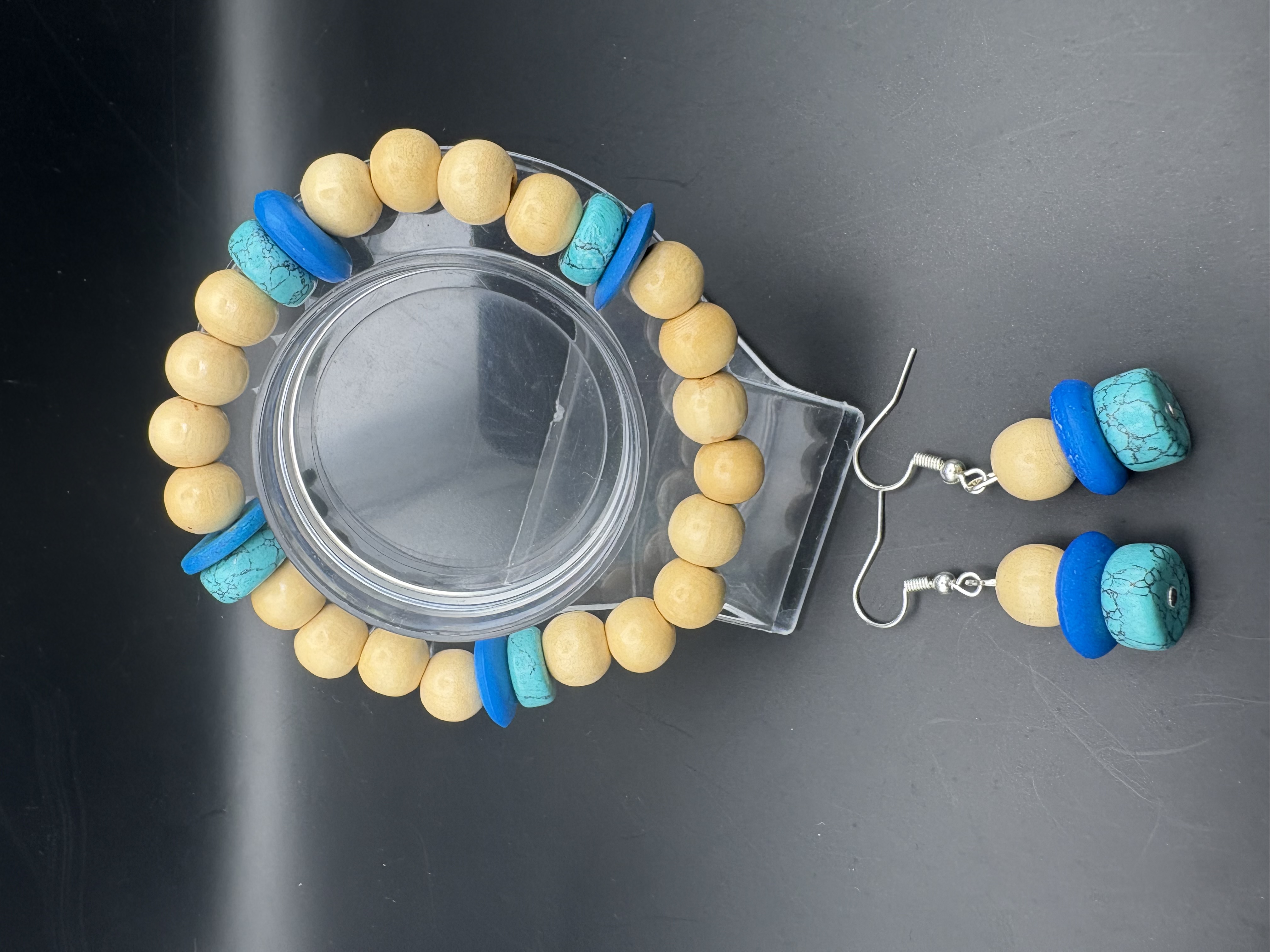 Handmade Wooden Bead Jewelry Set