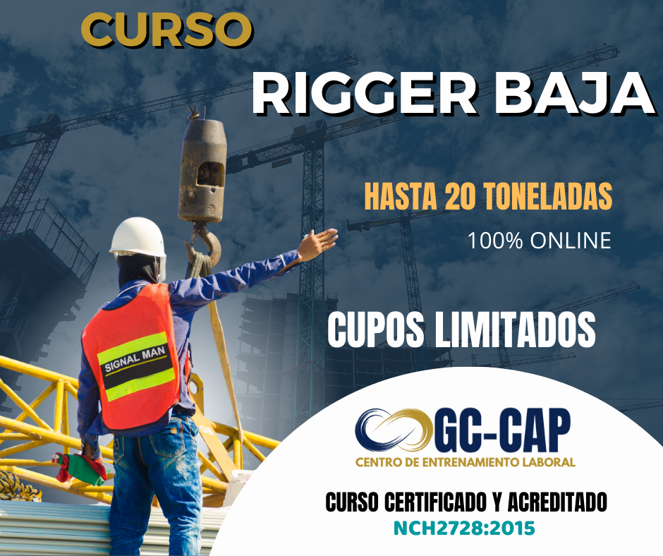 Certificación ¨Rigger de Baja, Hasta 20 Toneladas¨