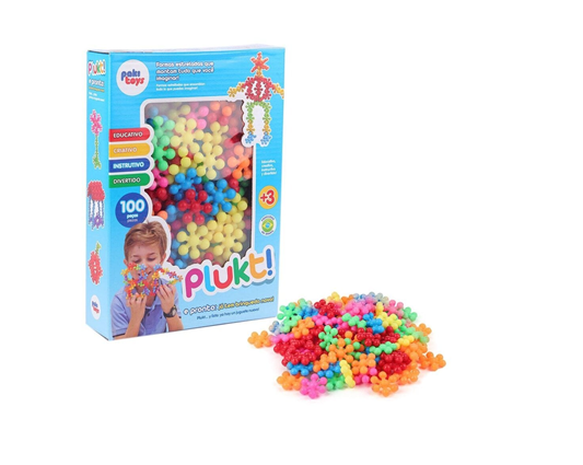 BLOCOS DE MONTAR PLUKT - 100 PEÇAS