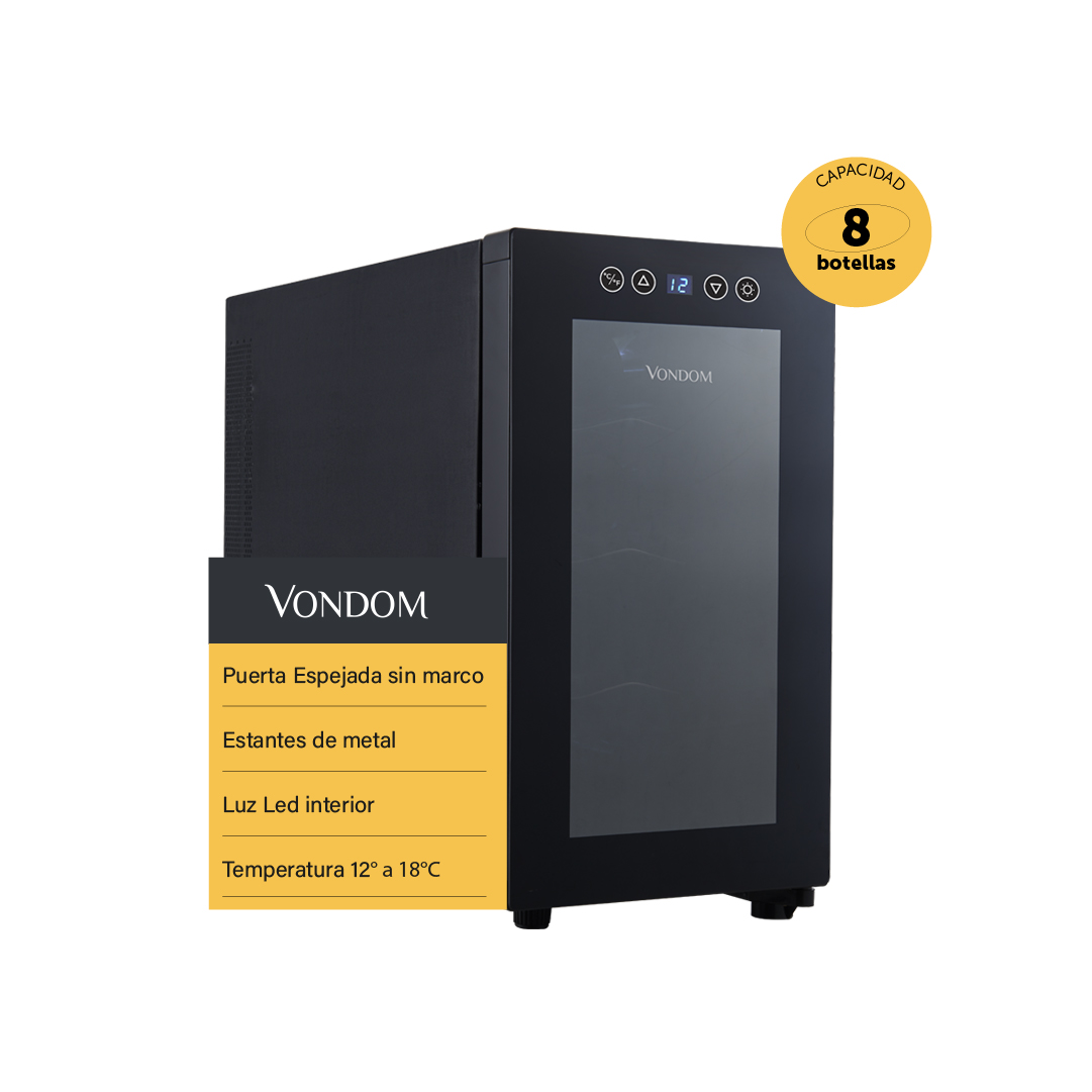 Cava De Vinos Vondom 8 Botellas Espejada Sin Marco