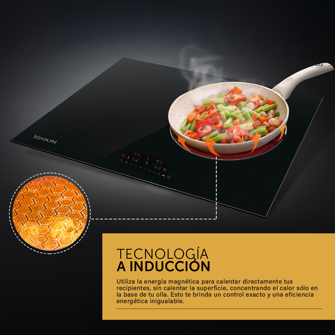 Anafe A Inducción Eléctrico Empotrable Vondom - 90 Cm
