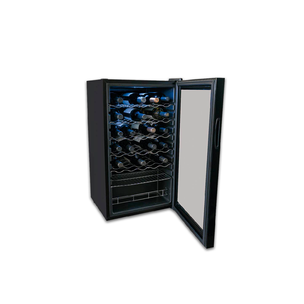 Cava De Vinos Vondom Para 34 Botellas Con Motor Compresor Simple Temperatura - Colo Negro