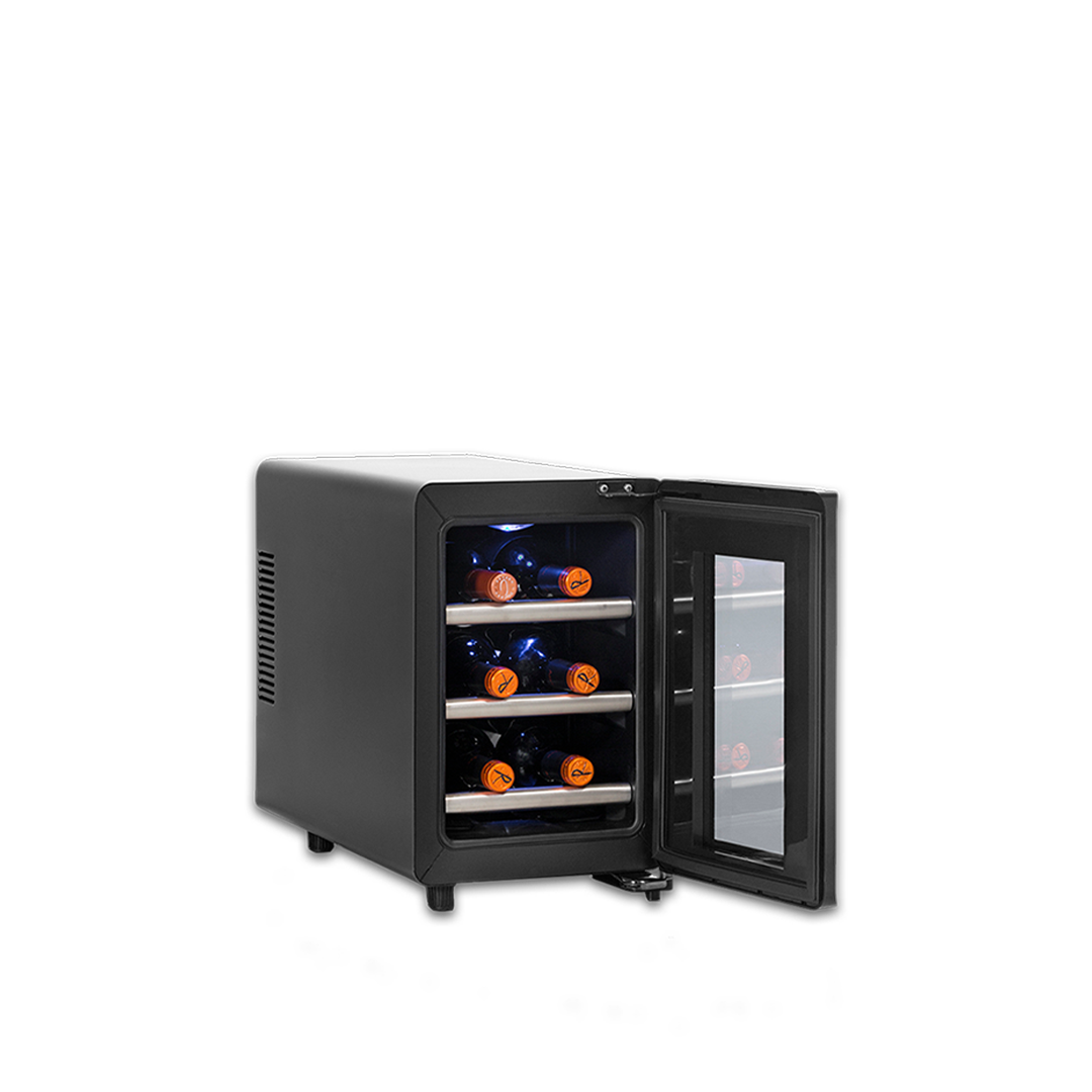 Cava De Vinos Vondom Línea Acero 6 Botellas - Color Negro