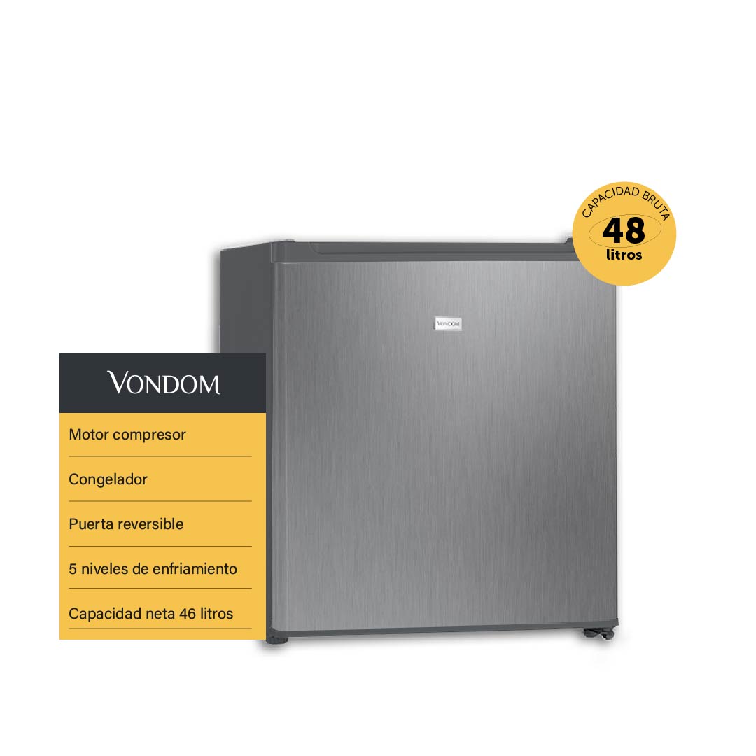 Heladera Bajo Mesada Frigobar Vondom Silver - 48 L