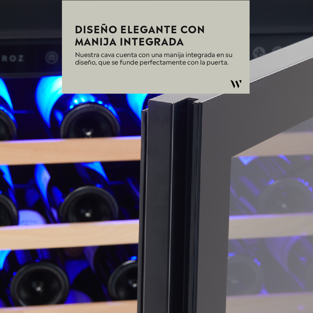 CAVA WINEFROZ GLASS DOOR EDITION PARA 31 BOTELLAS - SIMPLE TEMPERATURA