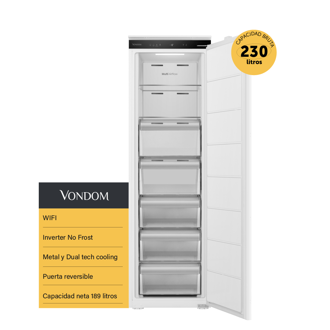 Freezer Panelable Vondom Wifi Inverter No Frost - 230 L