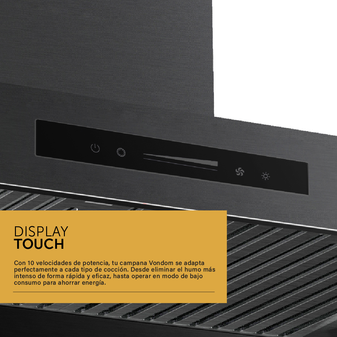 Campana De Pared Vondom Acero Inoxidable Negro - 90 Cm