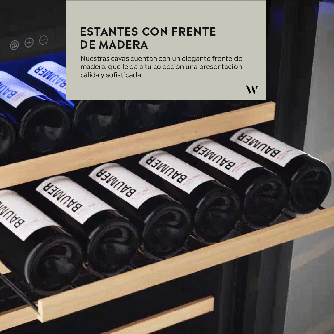 CAVA WINEFROZ GLASS DOOR EDITION PARA 31 BOTELLAS - SIMPLE TEMPERATURA