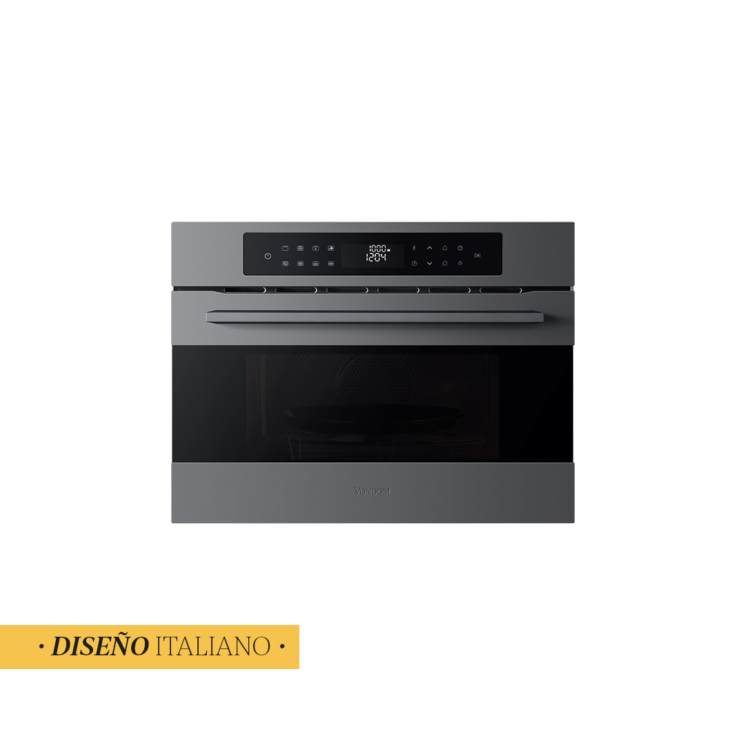 Horno Microondas Eléctrico Empotrable Vondom Color Negro 60 Cm - 38 L