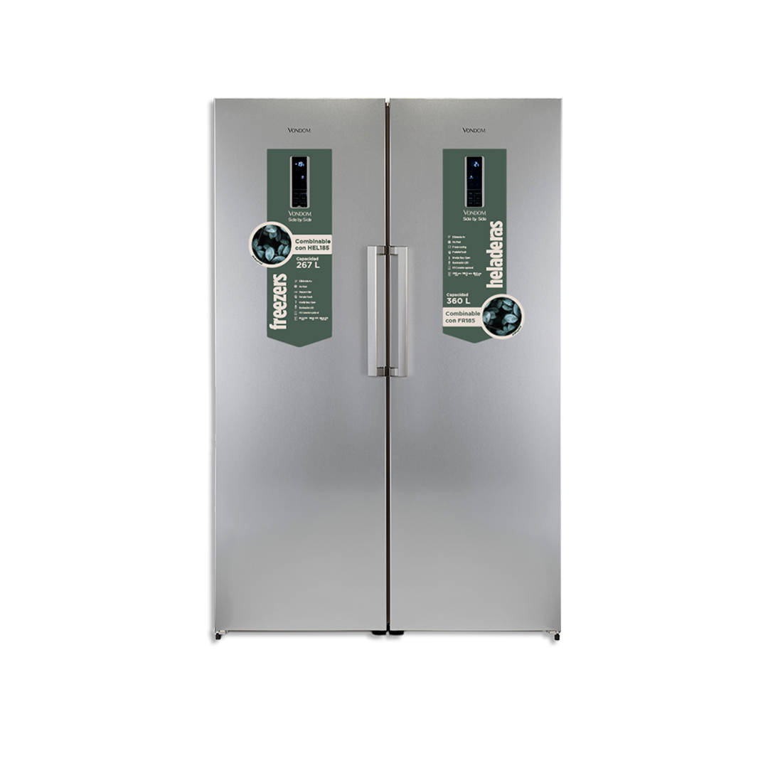 Heladera + Freezer No Frost - Acero Inoxidable 627 L (Outlet)