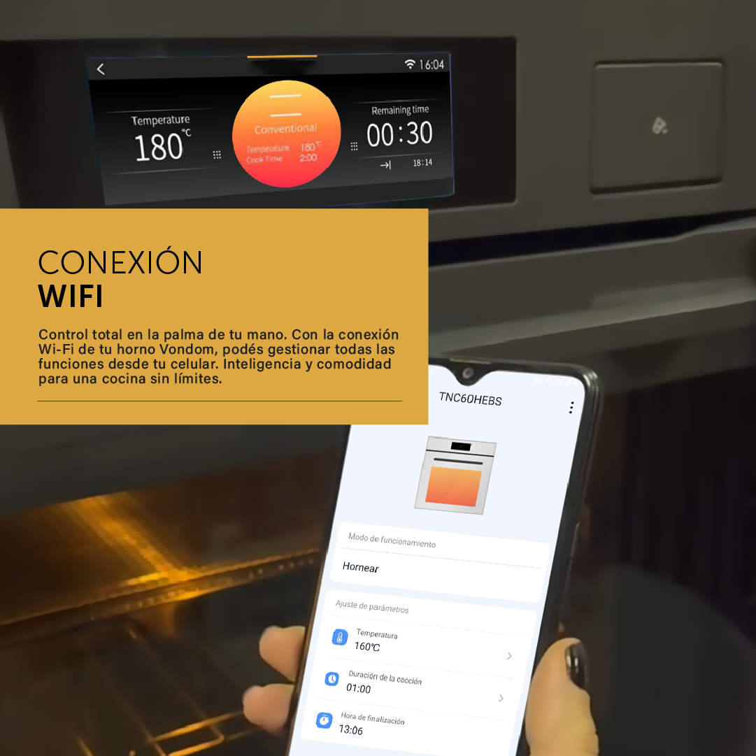 Horno Eléctrico Empotrable Con Cocción Vapor Profesional y Air Fry 90 cm - Ultra Capacidad 133L