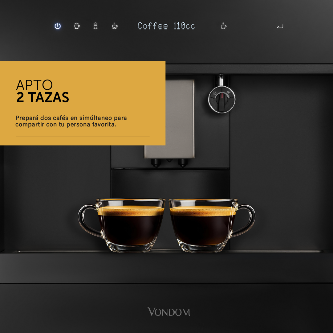 Cafetera Eléctrica Empotrable Vondom Color Negro - 60 Cm