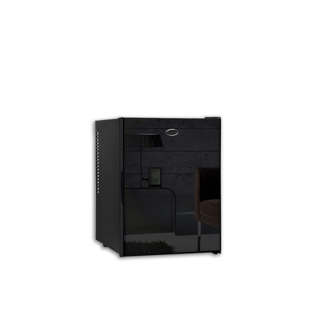 Frigobar Termoeléctrico Vondom Puerta Espejada NO NOISE 40 L - Color Negro 