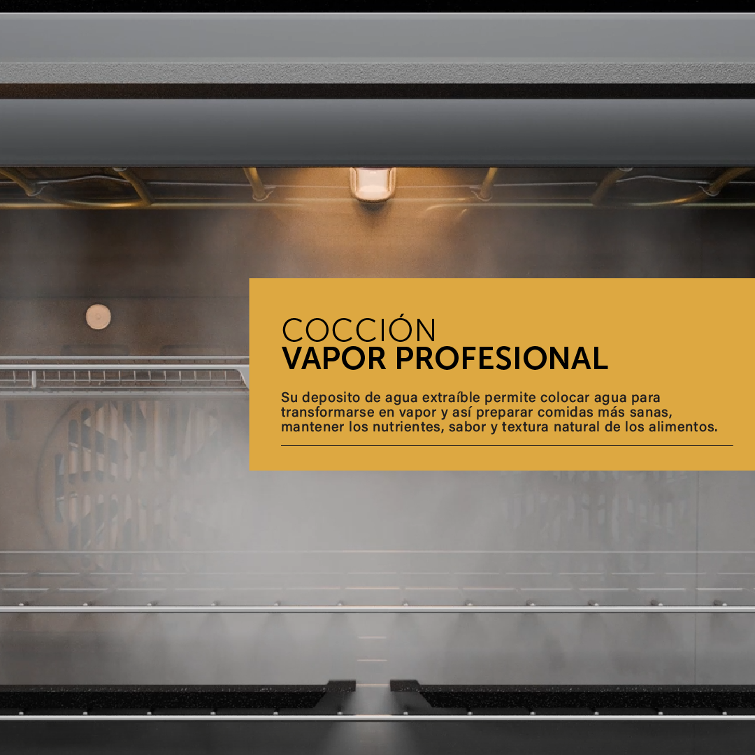 Horno Eléctrico Empotrable Vondom Con Cocción Vapor Profesional y Air Fry - 60 Cm Ultra Capacidad 81L
