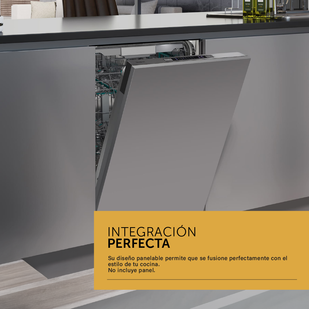 Lavavajillas Panelable Vondom 14 Cubiertos - Color Gris