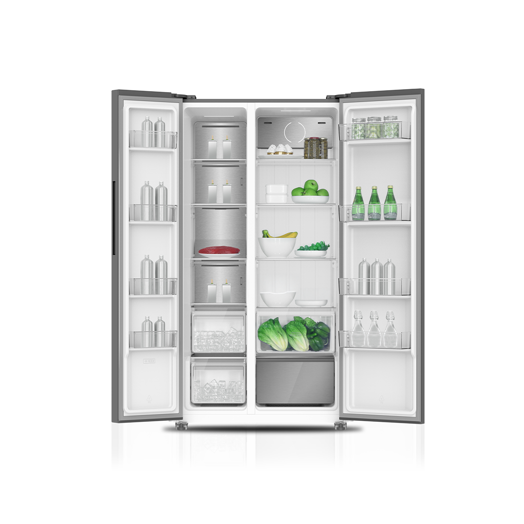 Heladera Side By Side Inverter con Freezer No Frost - Acero Inoxidable Negro 631 L