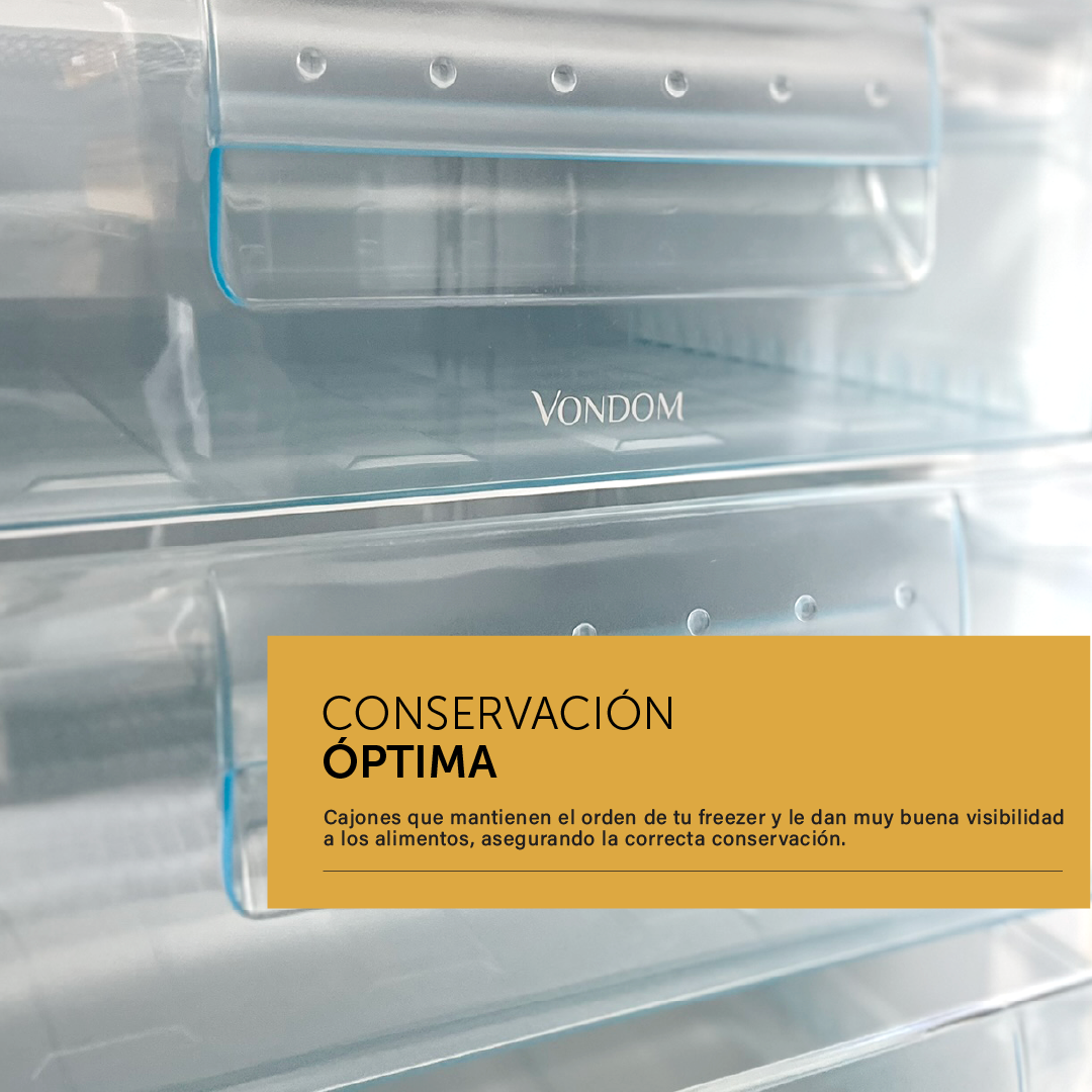 Freezer Bajo Mesada Vondom Línea Blanca 85 Litros - Color Blanco (Outlet)