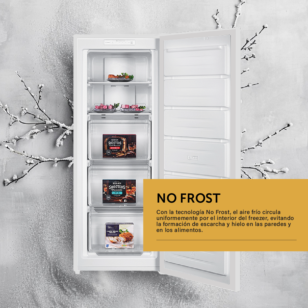 Freezer Vertical Vondom No Frost Digital Blanco - 179 L